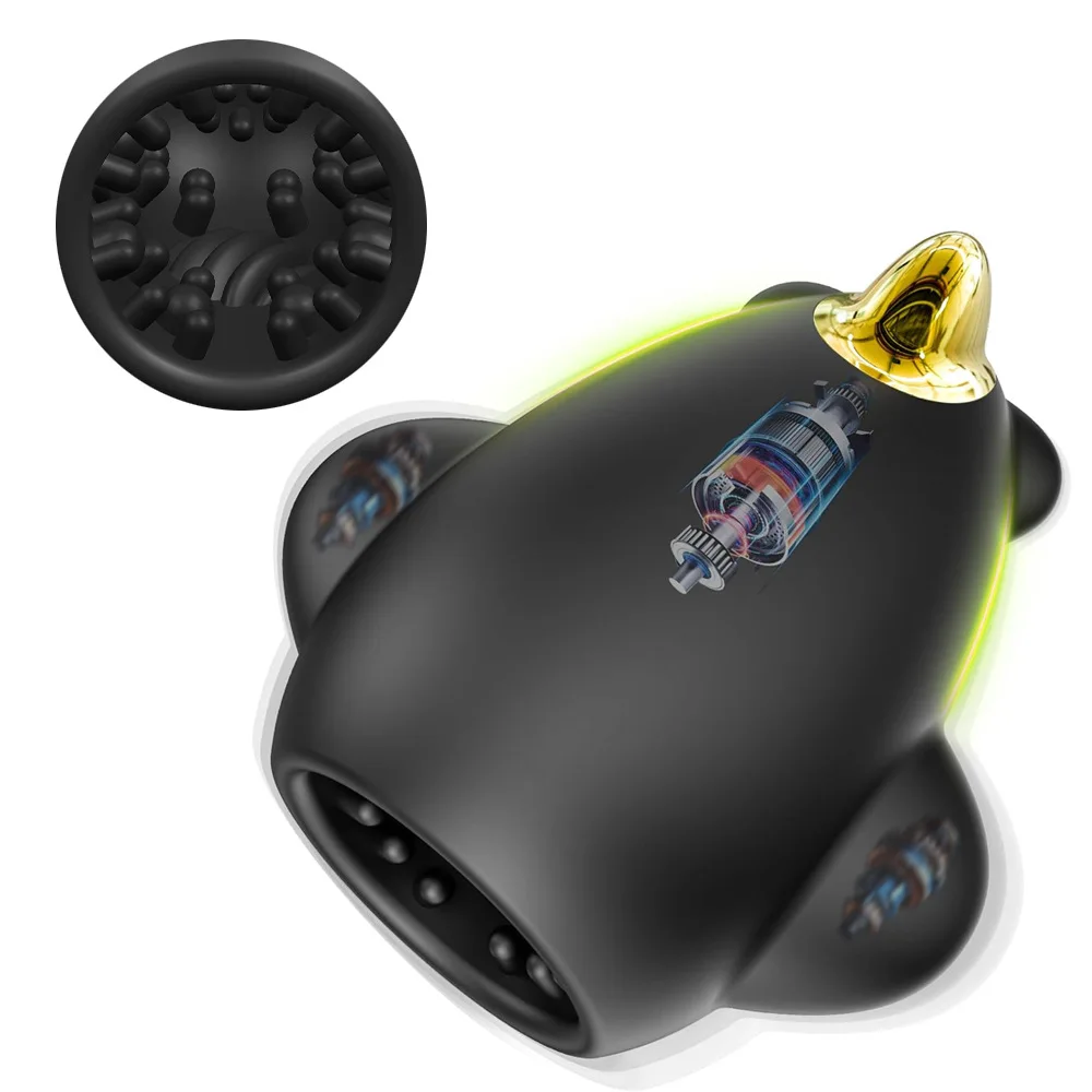 Masturbador masculino automático, estimulador del glande, vibrador de succión, retardante de eyaculación, bomba de pene, masajeador con ventosa, Juguetes sexuales para hombres