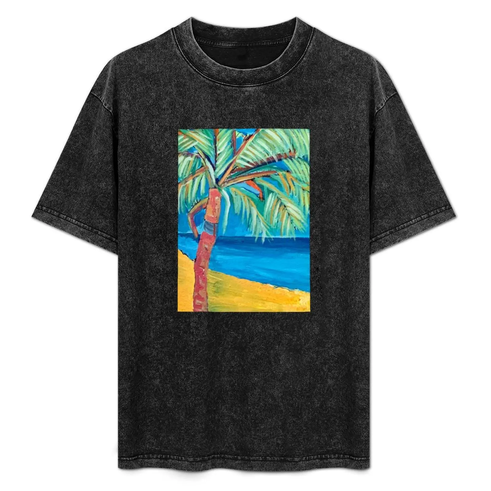 Gauguin Inspired Palm Tree T-Shirt sublime customizeds plus sizes mens t shirts casual stylish