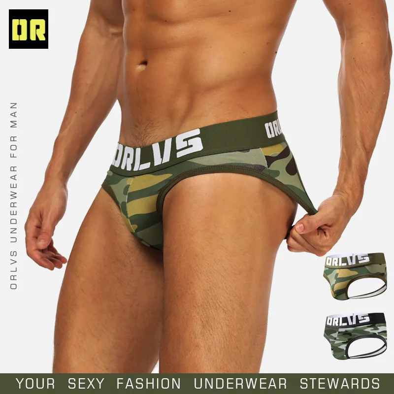 ORLVS-Tanga de moda para hombre, par vacío trasero, OR142