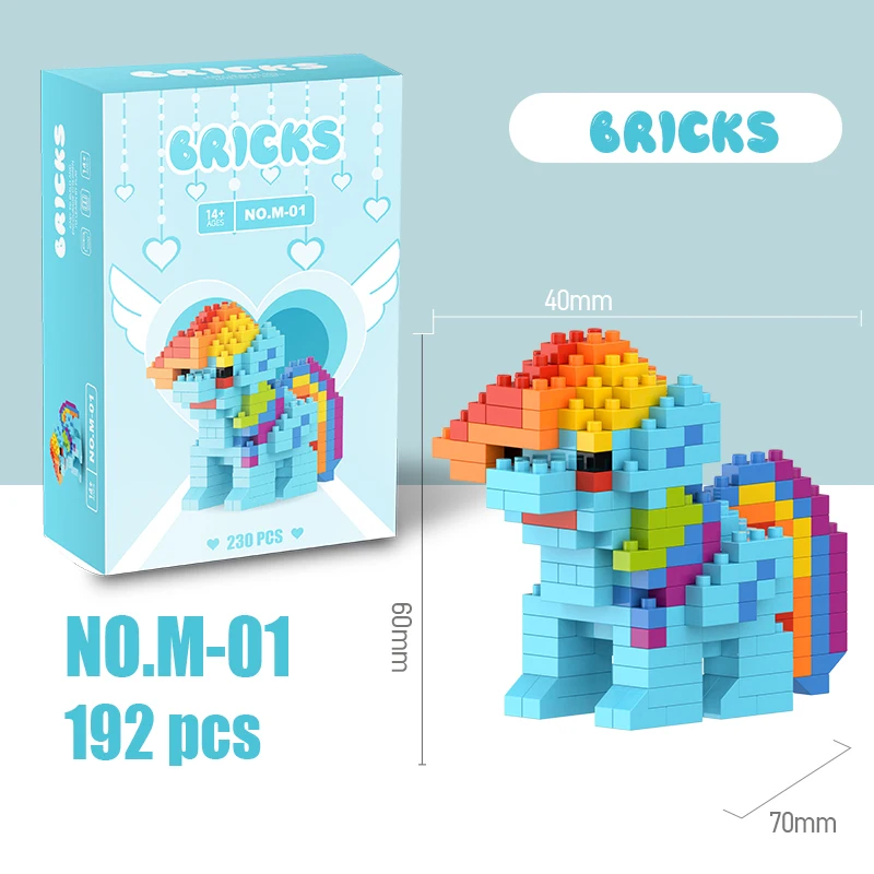 My Little Pony Building Blocks Brick Equestria Girls Figure Twilight Sparkle Building Blocks Cartoon Character Toys For Children