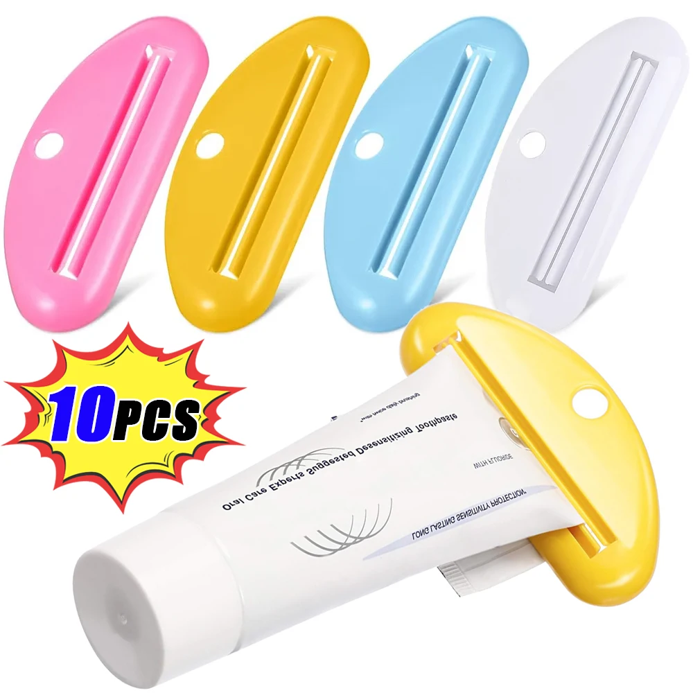 10/1Pcs Toothpaste Squeezer Dispenser Plastic Toothpaste Clips Rolling Holder Facial Cleanser Squeezer For Bathroom Accessories