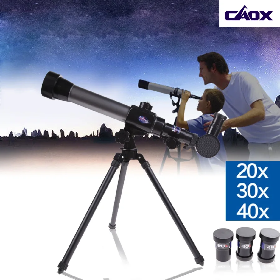 

Детский научный астрономический телескоп-монокуляр, учебное пособие для начинающих, мощный окуляр 20X 30X 40X