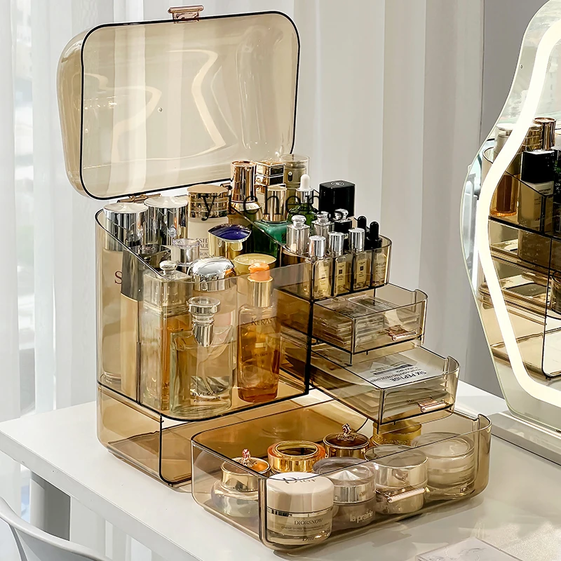 ZZ storage box, dresser, skin care product rack, dustproof desktop, large capacity, advanced storage box.