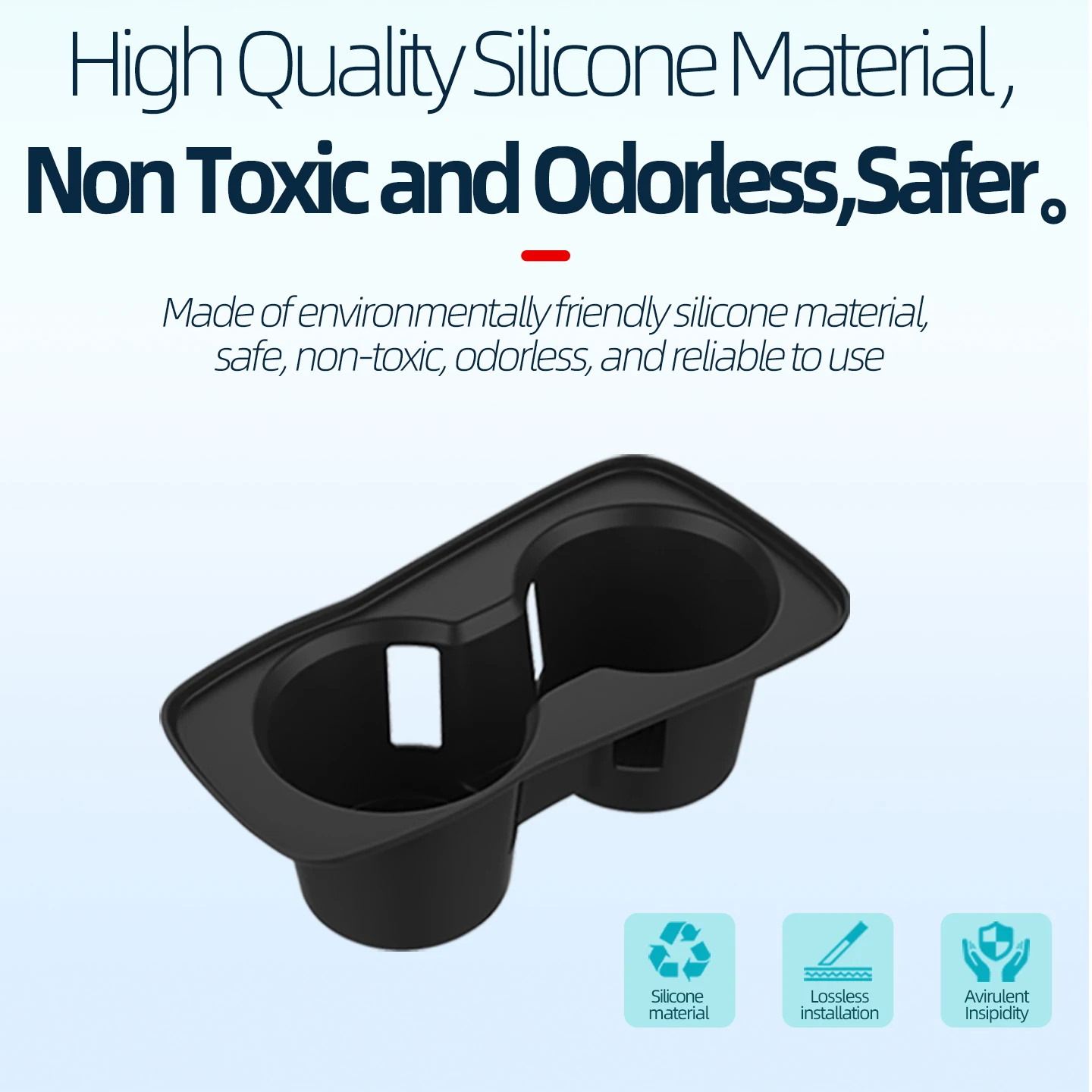 Para 2022-2025 honda civic fl5 silicone adesivo copo capa centro de controle anti deslizamento e à prova de vazamento copo esteira interior automotivo