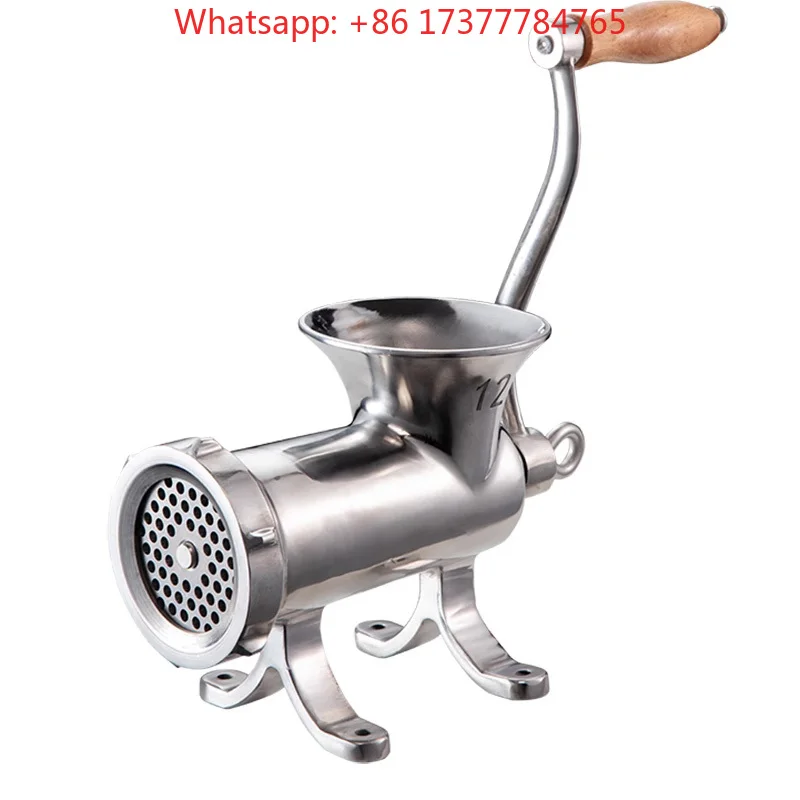 32# Stainless Steel Manual Pully Meat Grinder Mincer Beef Pepper Grinding Machine For Dogs or Animals People Kitchen Use