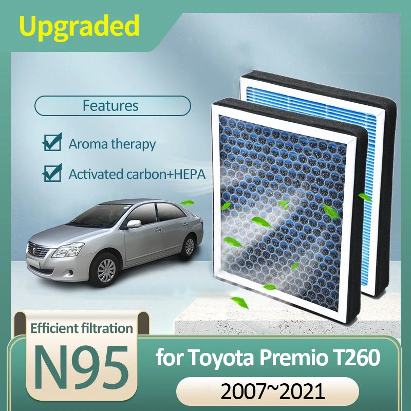 Activated Carbon Air Filter for Toyota Premio T260 Allion 2007~2021 2008 2013 2014 2017 87139-50100 87139-06060 Auto Accessories