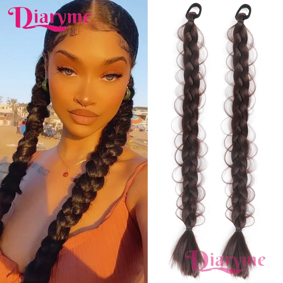 

Синтетический парик с плетеным хвостом 60 см и резинкой, подходит для женской повседневной носки и праздников