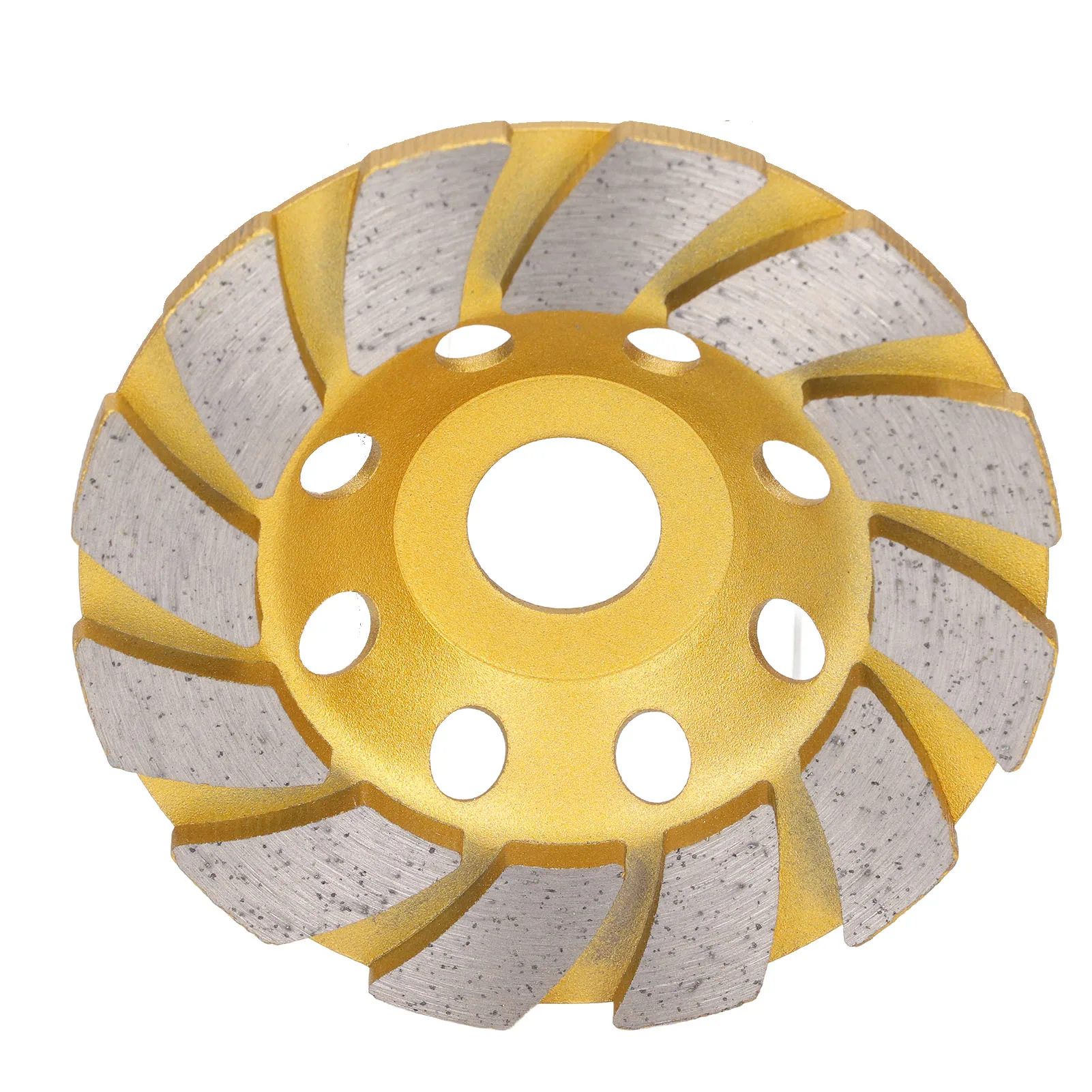 4 Inch Diamond Cup Wheel 12 Segment Turbo Row Concrete Grinding Wheel Heavy Duty Polishing Disc for Angle Grinder Stone Masonry