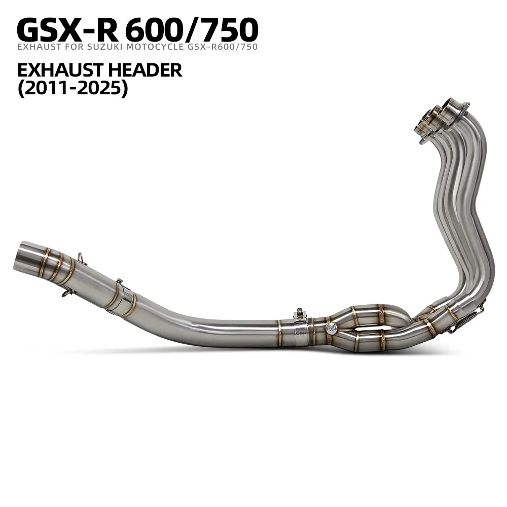 Tubo de escape de motocicleta de 51 mm, colector delantero, tubo de conexión para Suzuki GSXR600 GSXS600 GSXR750 GSXS750 2011-2025 Supersport