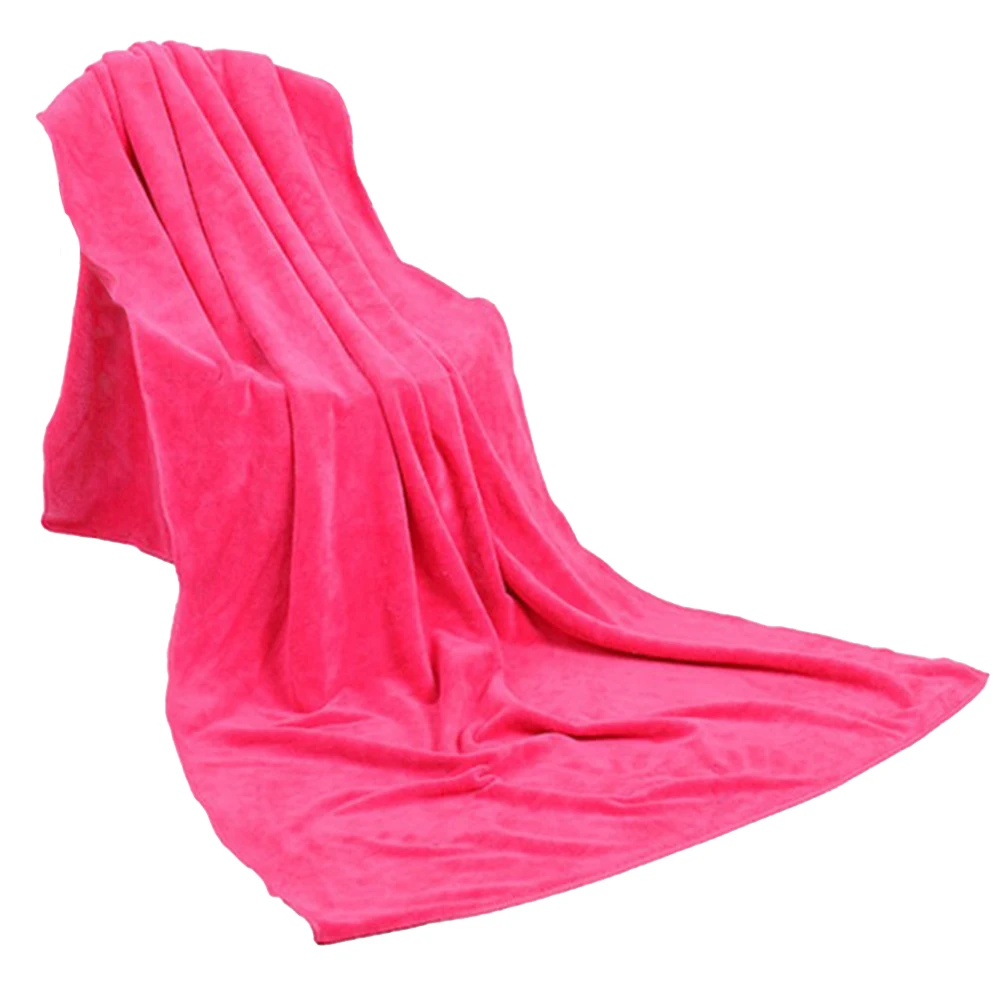 

180x80cm Quick-drying Towel Travel Camping Beauty Salon Gym Washcloth Towels Bathroom Beach Bath Towel Swim Washcloth (Pink)