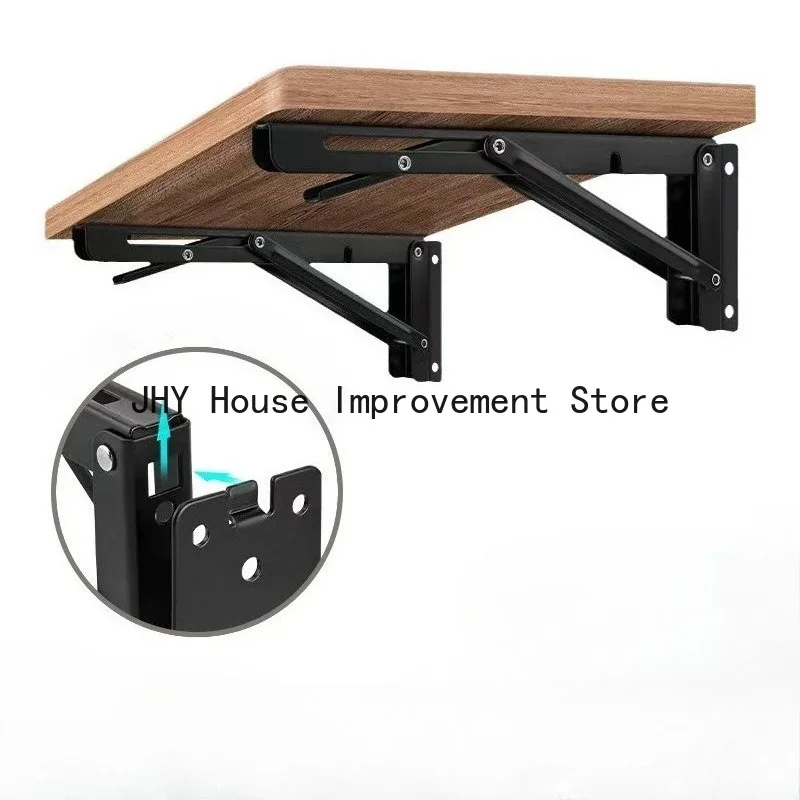 8 Inch Detachable and Folding Shelf Bracket Wall Mounted Detachable Bracket Heavy Duty Removable Bracket Triangle Folding Bracke