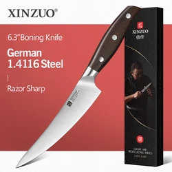 XINZUO 6.3 Inch Boning Fish Fillet Knife Forged Steel Chef Curved Boning Knife Kitchen Slicing Cutting Meat Deboning Knives