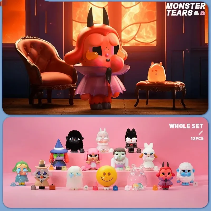 

POPMART CRYBABY Monster Tears Series Series Anime Action Figure Guess Bag Ornament Figurines Home Decor Desktop Dolls Model Gift