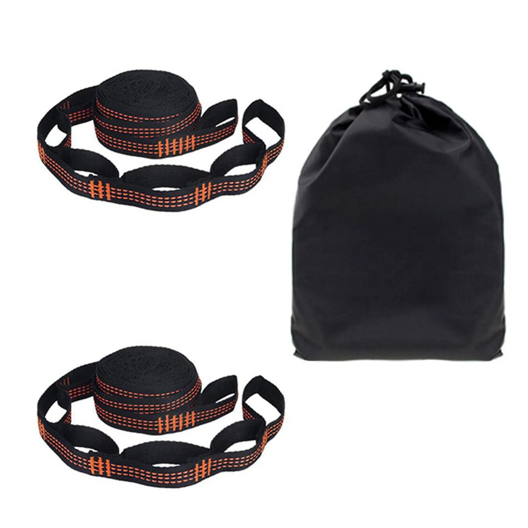 

ABUP-8 Pcs 5-Ring High Load-Bearing Hammock Straps Reinforced Polyester For Home Outdoor Hammock-Orange