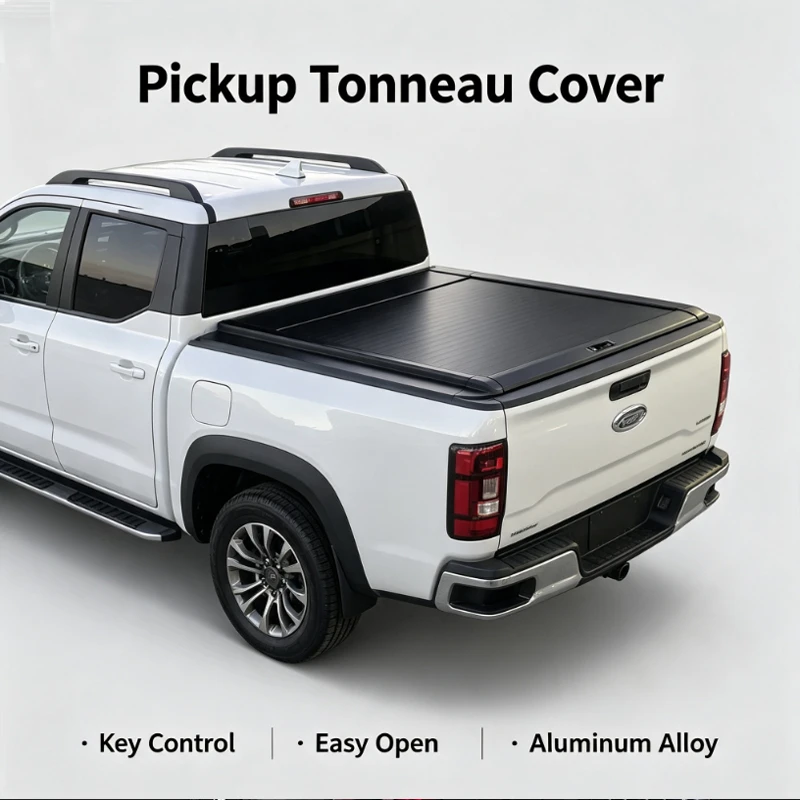 Electric Automatic App Retractable Roll-Up Roller Shutter Tonneau Cover for Ute Pickup Truck, Truck Bed Cover