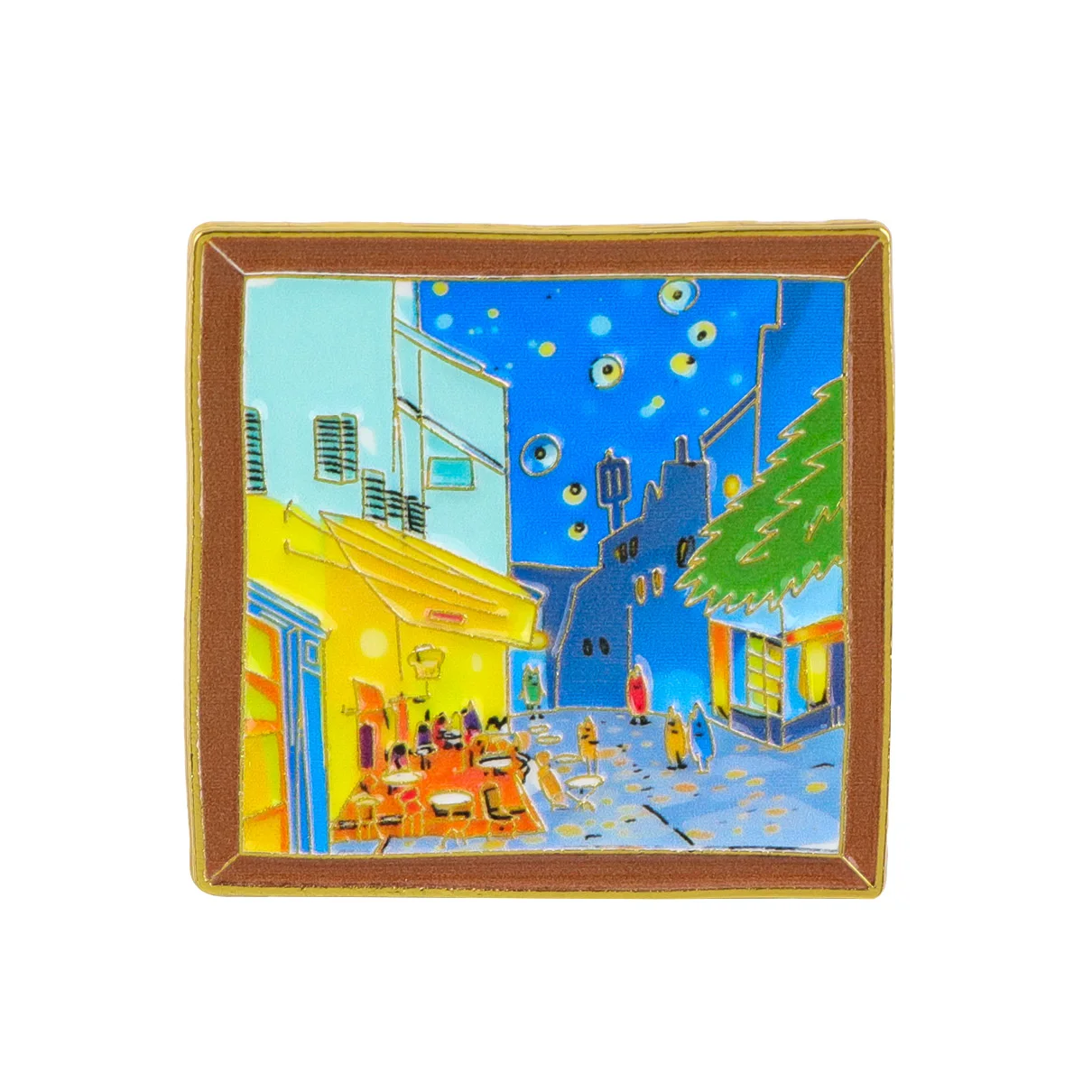 Van Ghoh Art Painting Series Enamel Pin Sky Lapel Backpack Pins Black Cat Badges Brooch for Clothes Jewelry Gifts for Friends