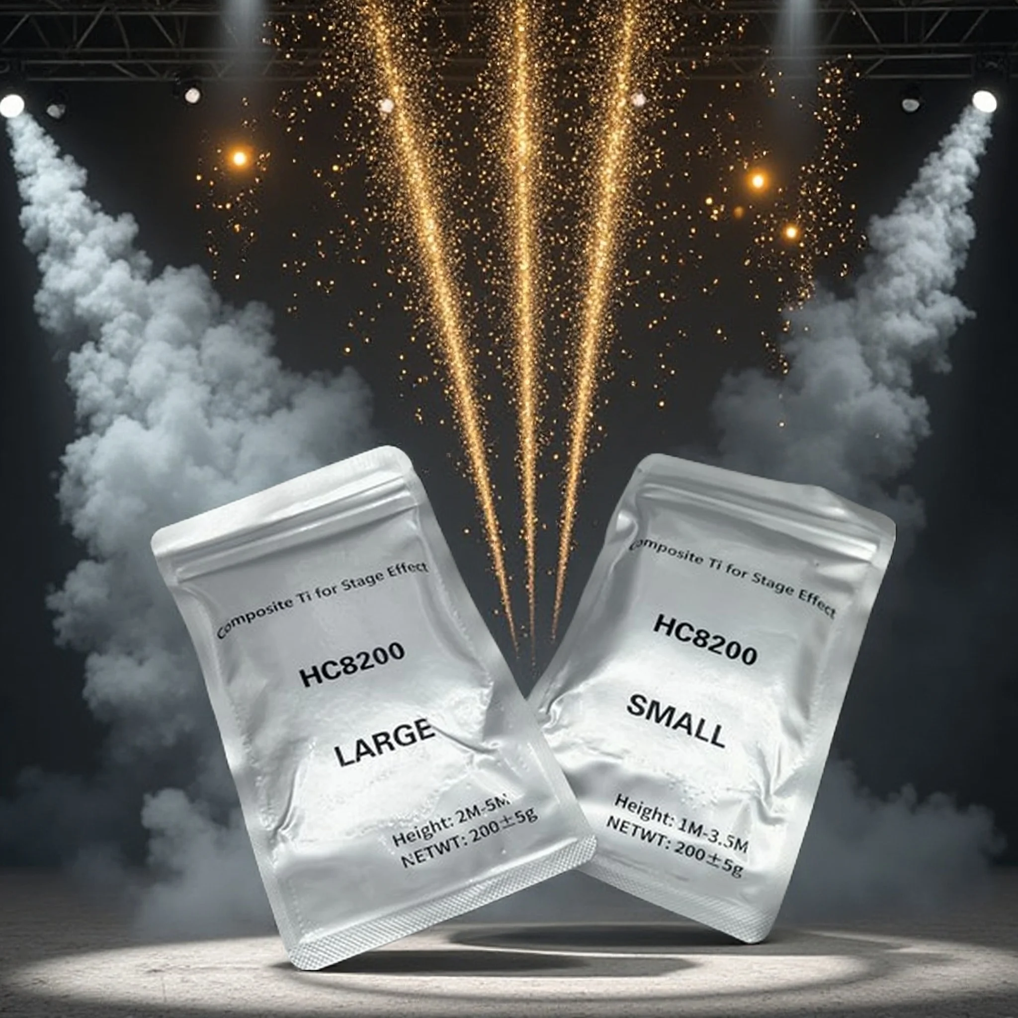 1-20 Bags Fireworks Ti Powder 200g For Cold Pyrotechnics Machine Spark Sparkler Metal Titanium Powder Fireworks Materials