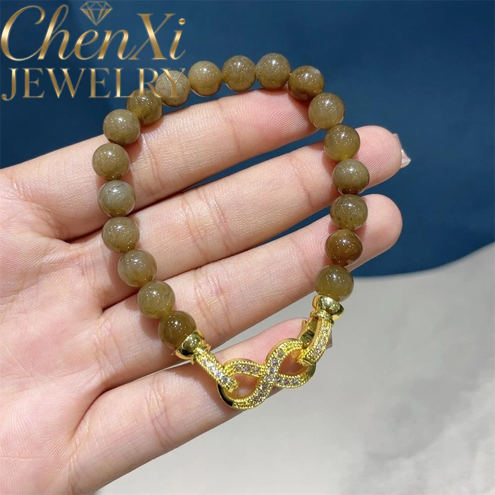 High-End Natural Hetian Jade Sugar Interlocking Bracelet Luxury Quality Fashion Fine Jewelry Exquisite Elegant Popular Charms