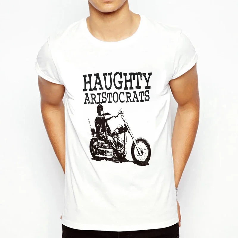 Funny Design Harajuku T-Shirt Clothing Female manga male hot rod Tshirts Men Short Sleeve Skeleton riding a motorcycle T Shirt