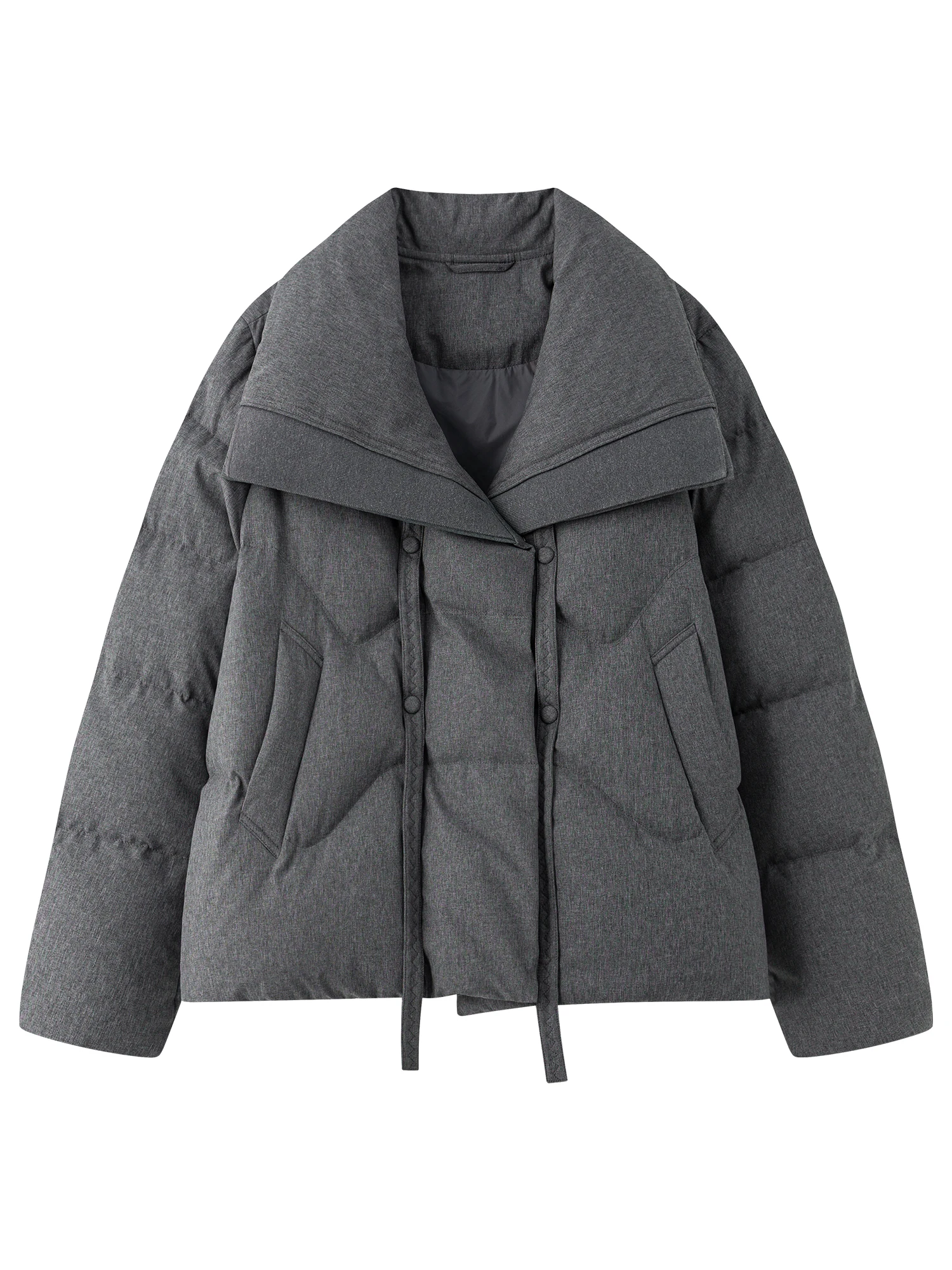 DUSHU плюс размер 2025, зимнее женское короткое пуховое пальто большого размера, пуховик, свободный крой, бомбер, модная теплая верхняя одежда