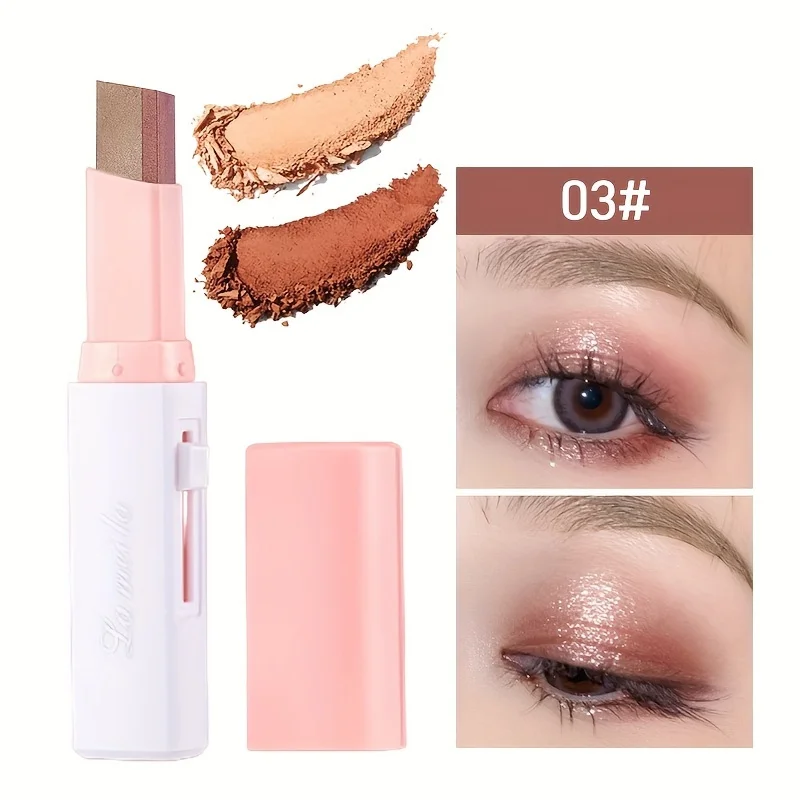 2 In 1 Pearly Highlighter Eyeshadow Stick Makeup Waterproof Long Lasting Glitter Eyeshadow Eyeliner Stick Eyes Makeup Cosmetics_voghion.com