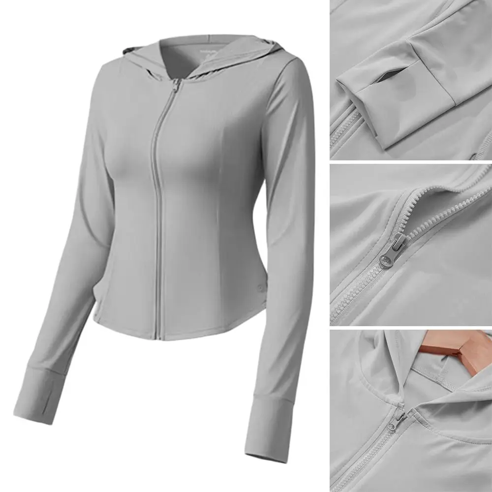 Ice Silk Summer Sunscreen Clothes Sun Protection Cover Up Long Sleeved Jacket Cycling Long Sleeved Women's Thin Coat for Women