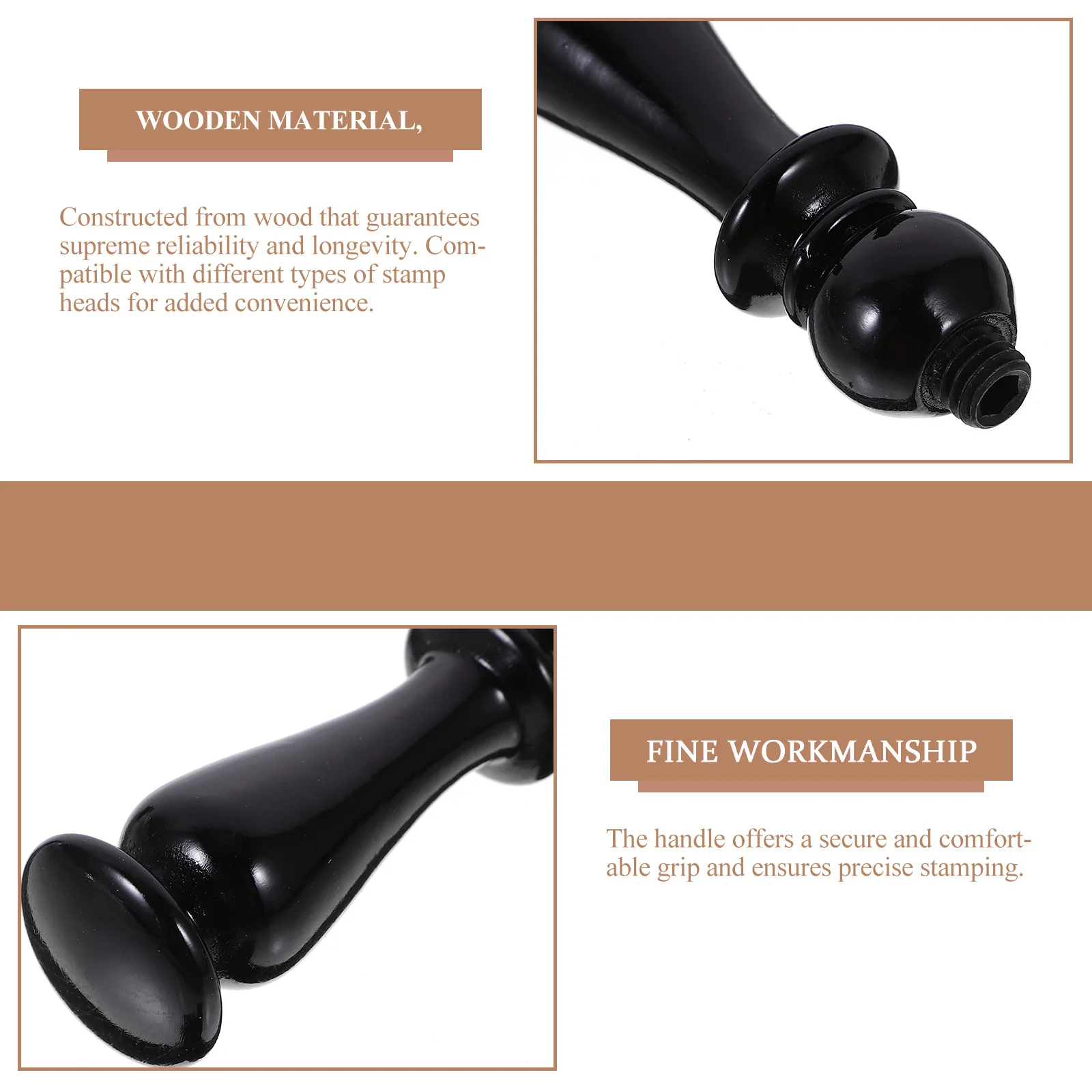 

Vintage Wax Seal Stamp Handle Universal Replacement DIY Crafts Stamp Accessory for Envelope Scrapbooking Wedding Invitation