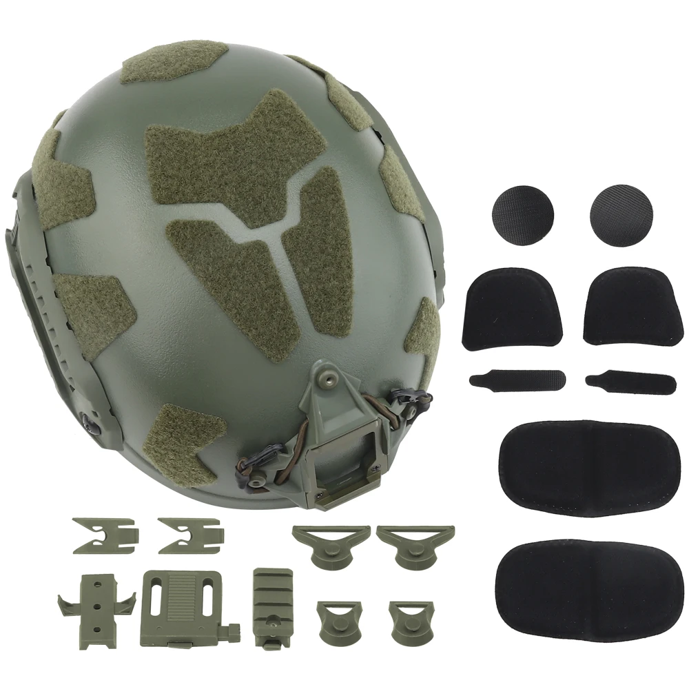 Wosport FAST SF Super High Cut Helmet Full Protective Rail Mount Velcro Night Vision Mount Ventilated Liner for Airsoft Tactical