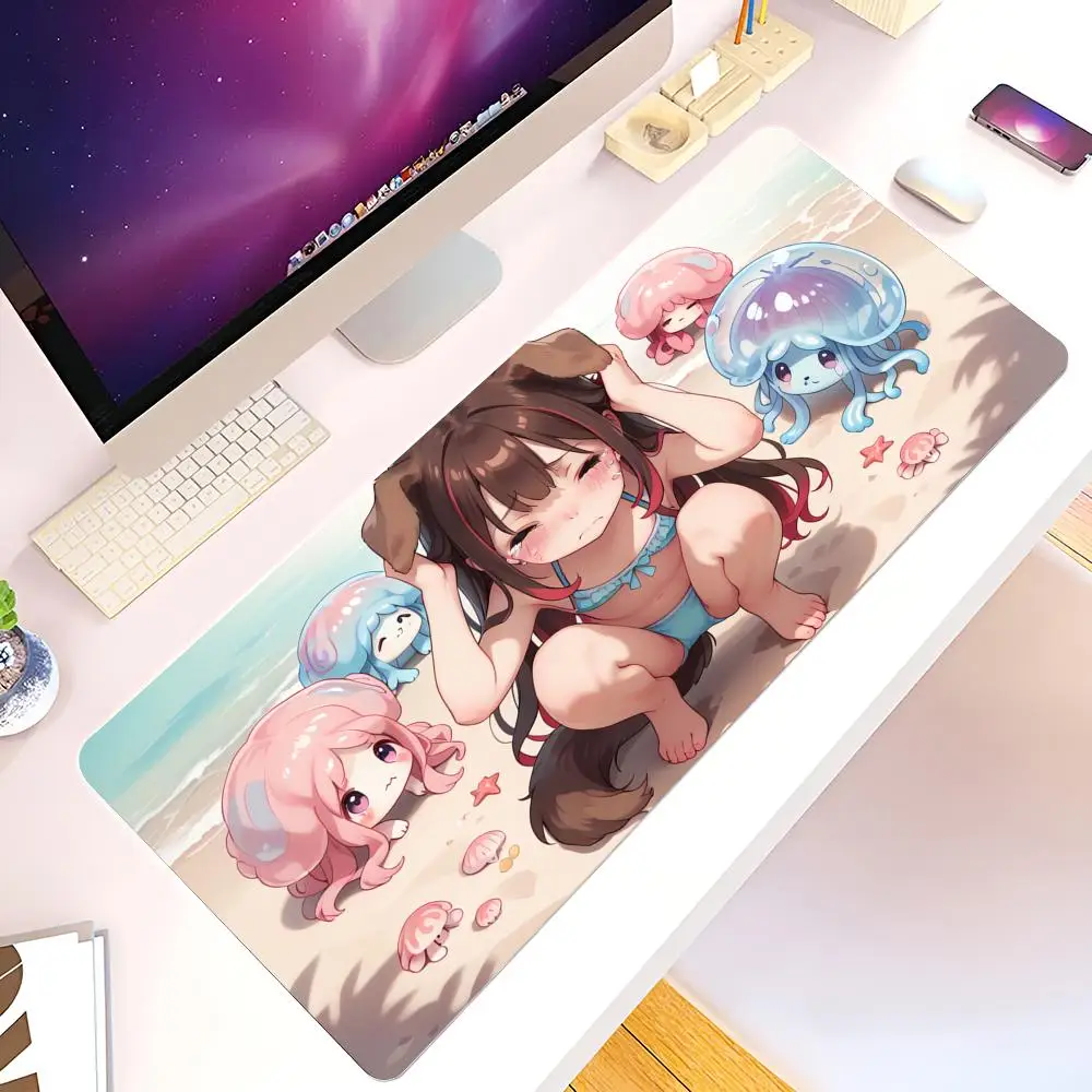 Cute little girl Loli Mouse Pad Hot Sales mause pads all might Office Mice Gamer Soft mause pads Gaming Large Deak Mat 700x300mm