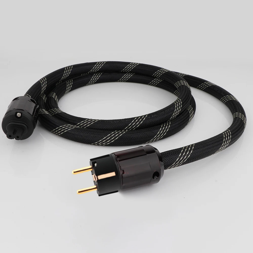 High-End Figure 8 C7 AC-Stromkabel OCC Einkristall-Kupfer-Stromkabel AU EU US Stromkabel AMP/CD Netzkabel – Detail 7