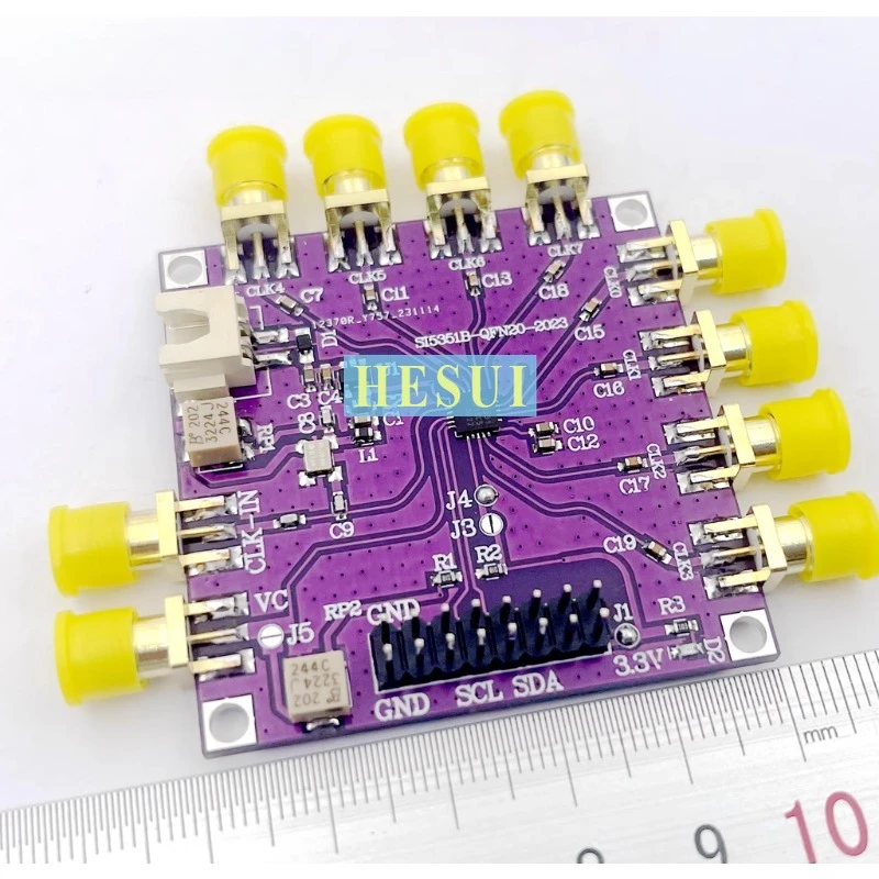

Модуль Si5351B 2,5 кГц-200 МГц с переменной частотой, 8-канальный модуль источника сигнала RF Clock, плата модуля генератора сигналов RF Clock