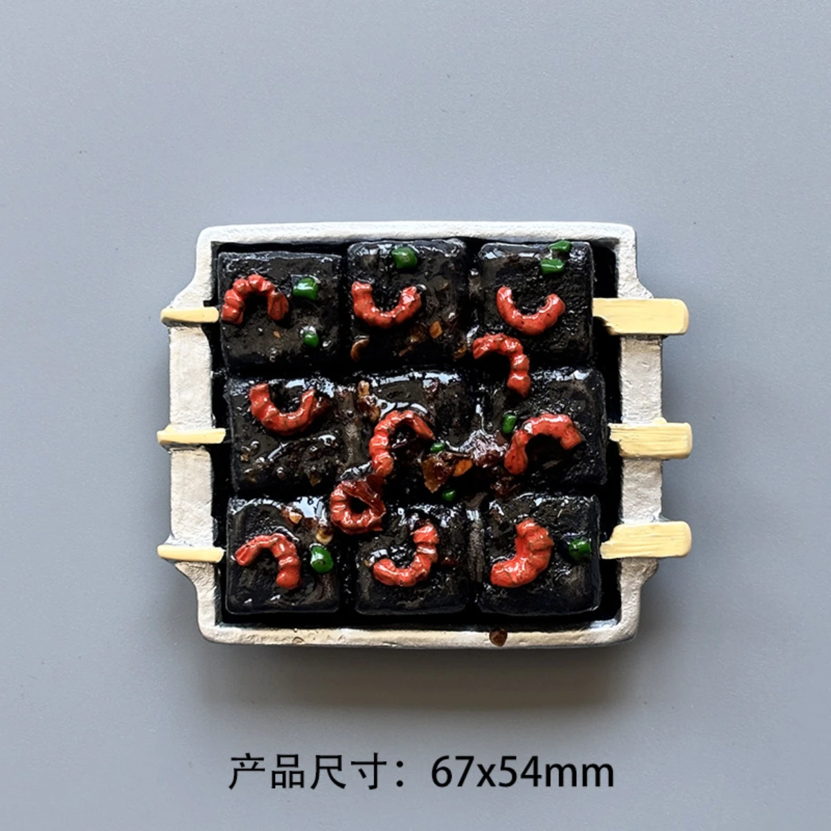 Food Resin Food Toy Refrigerator Stickers 3D Stereoscopic Featured Local Snacks Food Magnetic Stickers Refrigerator Decoration
