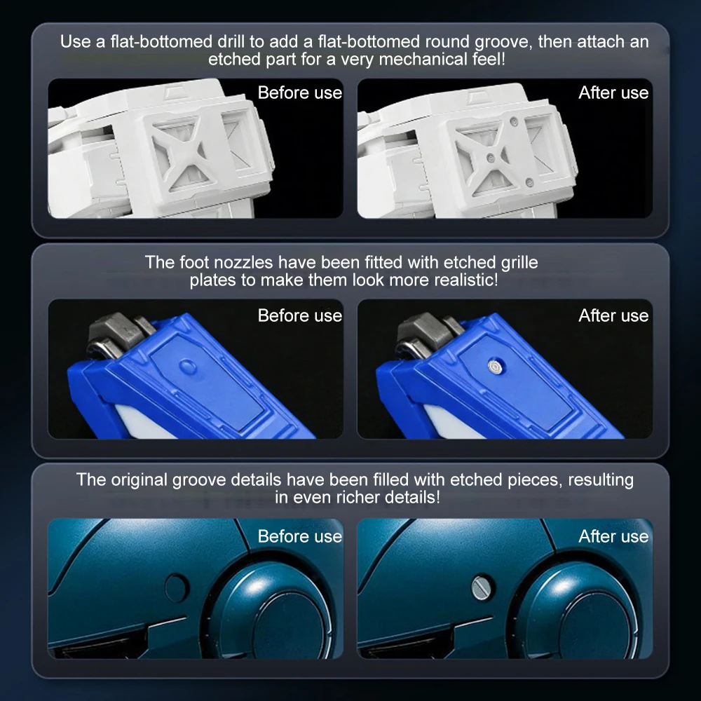 For MG 1/100 HG RG 1/144 Model Armor Screw Details Add-on Part Etch Sheet for Detail-Up - view 5