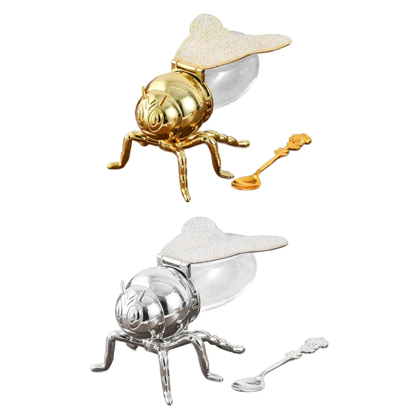 Bijenhoningpot met lepel Kruiderijpot Nieuwigheid Multifunctioneel Strasssuiker