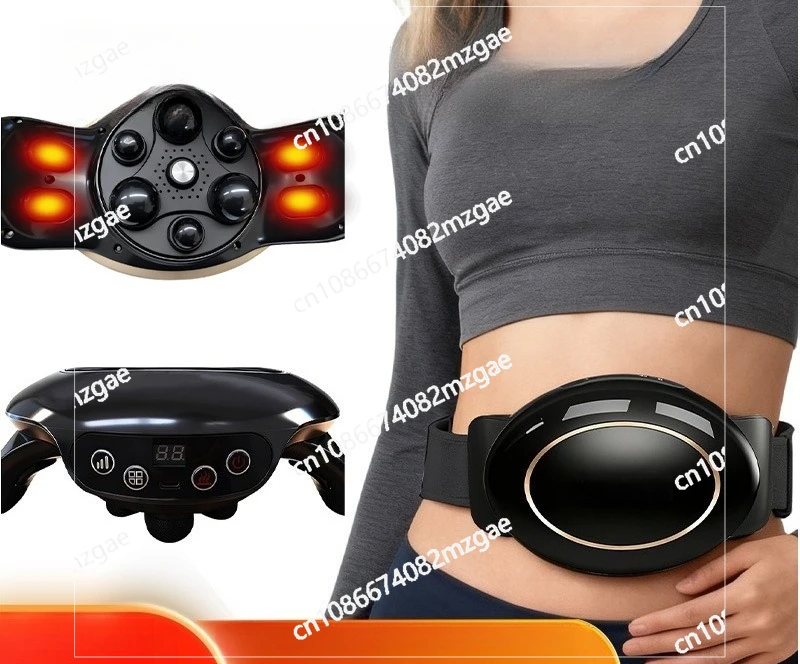 Rechargeable Electric Abdominal Kneading Massager with Heat Vibration