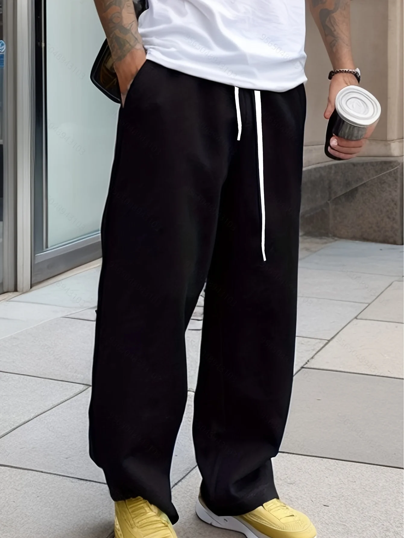 

Men's Casual Jogging Pants Men's Straight-Leg Sports Pants Autumn/Winter Sporty Style Long Pants Comfortable Fabric