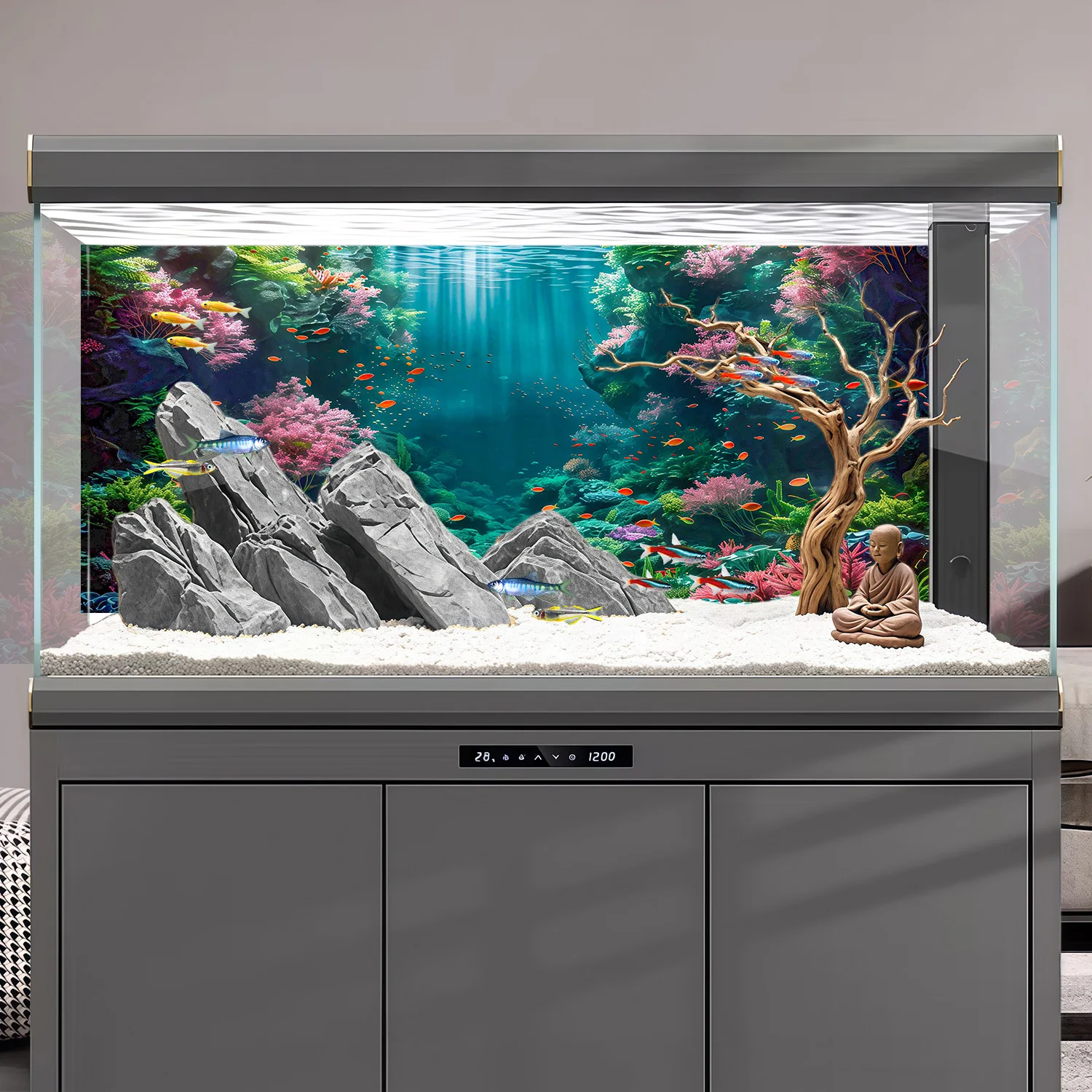 Fond d'aquarium, décor pour aq - Aquarium Fish Of The World avis et prix