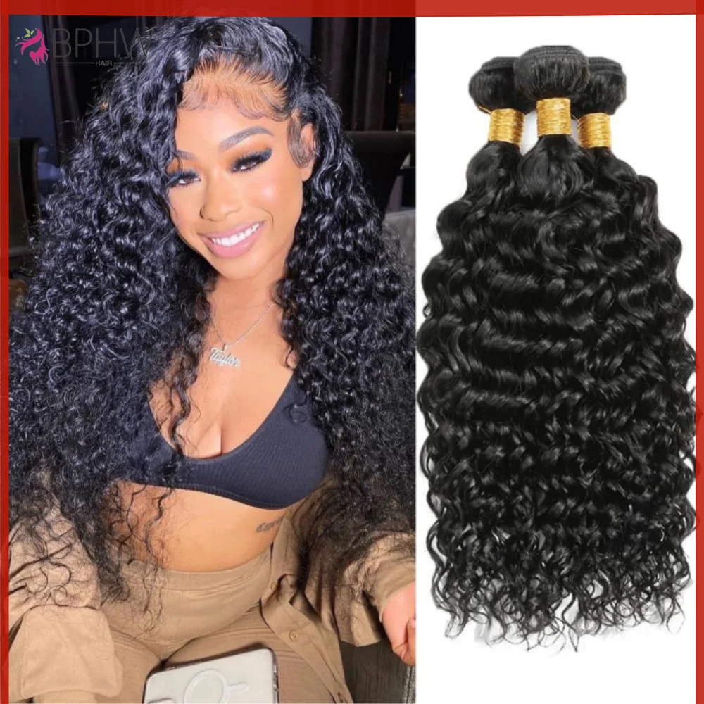 حزم موجة المياه 12A بيرو عذراء الشعر البشري الرطب والمموج الشعر البشري 1 أو 3 قطعة غريب مجعد حزم موجة عميقة #1