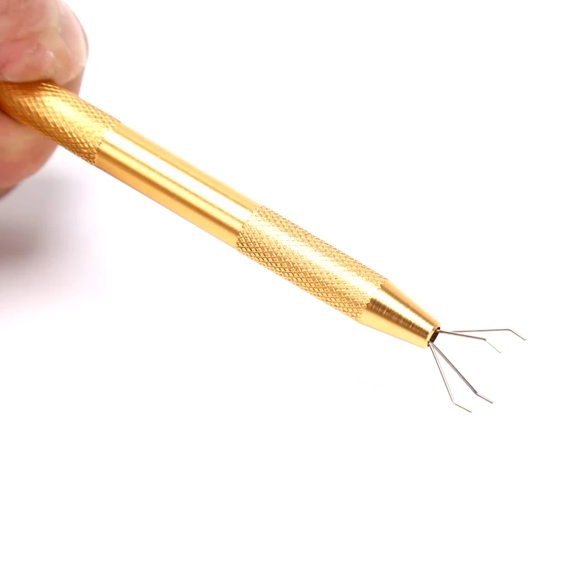 [HS]1Pc Stainless Steel Gold Jewelry Tweezer Bead Gem Grabber Pick-Up Tool Precision Craft DIY Jewelry Making Accessory.