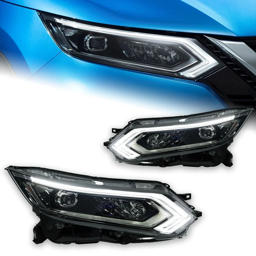 Qashqai 2020-2022 LED Headlight DRL Projector Lens Auto Accessoris Car Styling Head Lamp Dualis Front Position 12v