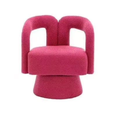 

Modern Fluffy Fabric Swivel Cuddle Barrel Accent Chair Round Armchair with Wide Upholstery for Living Room Bedroom or Villa