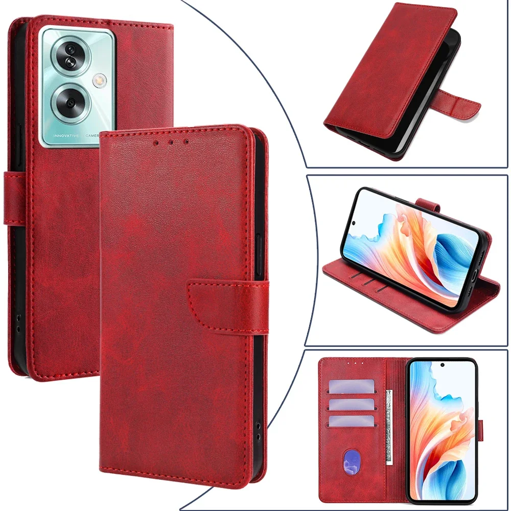 

GEFENIS Чехол для телефона с магнитной пряжкой для OPPO A59 A2M A2X A79 A94 A95 A93 A54 A93S A74 A1 Pro A9 A9X Кожаный чехол-кошелек с картой S