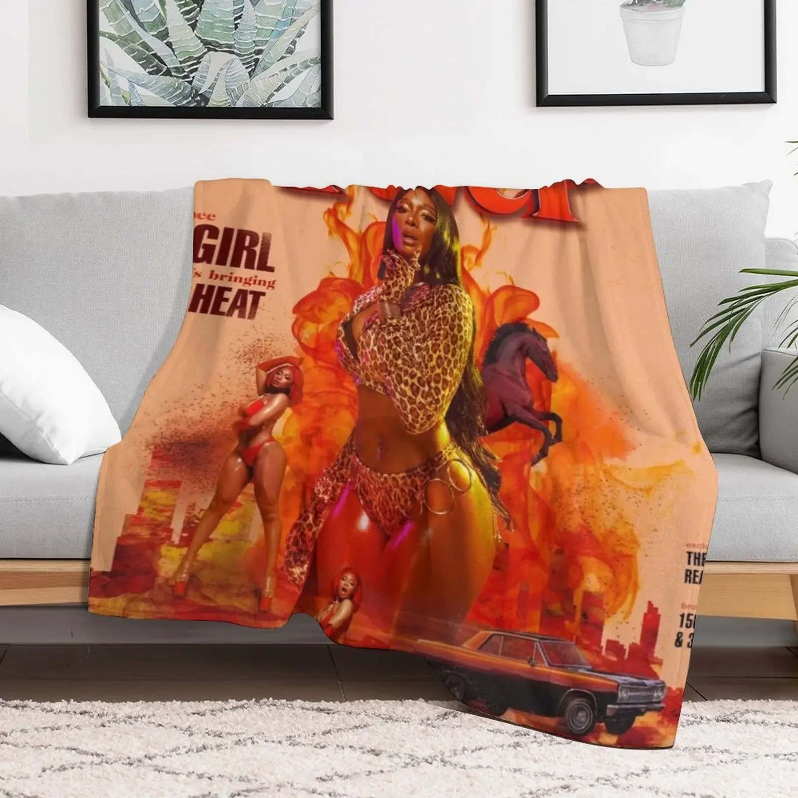 Megan thee Stallion - FEVER Throw Blanket manga Quilt Blankets