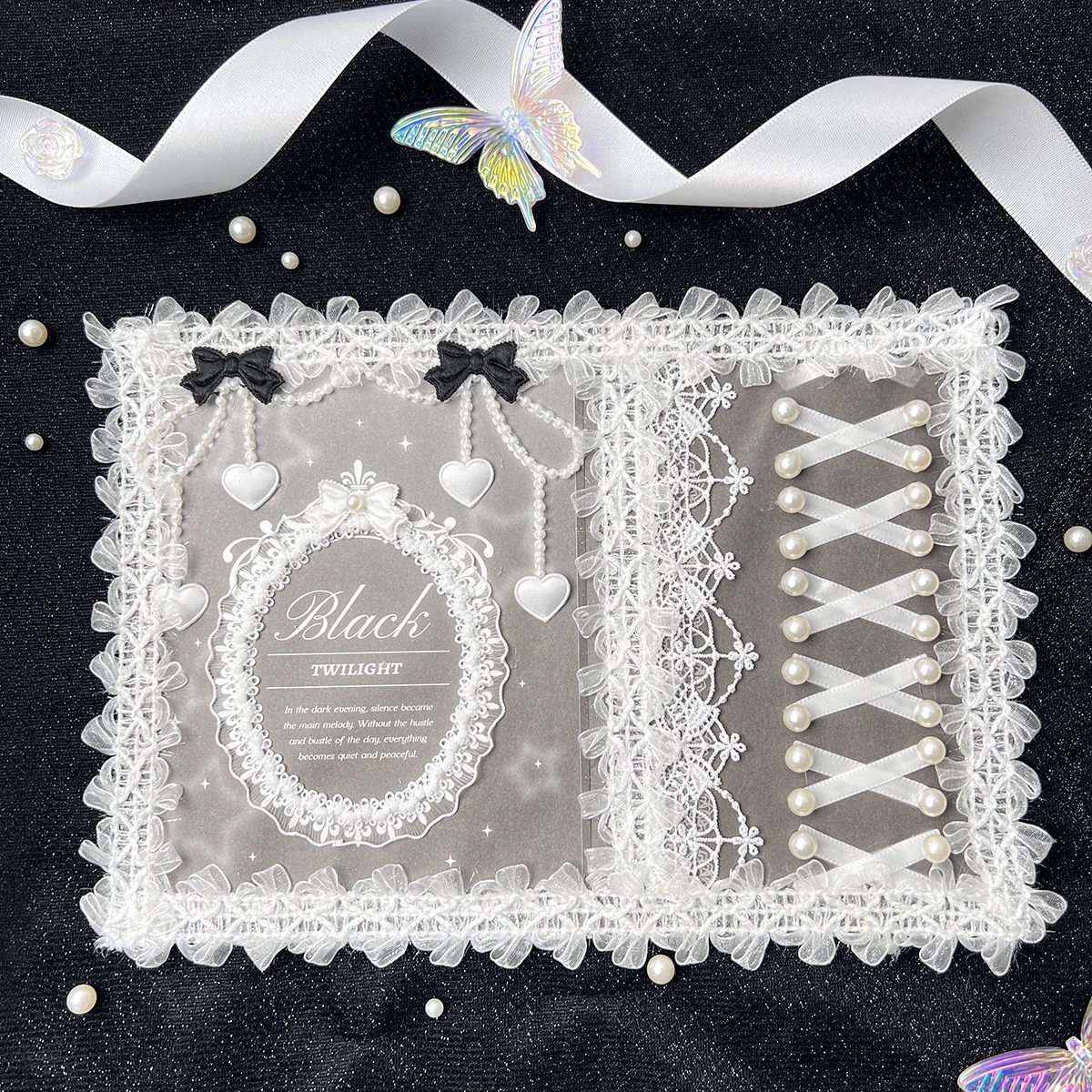 Luxury Anime Cosplay Ita Bag Insert Board Hand Bow Lace Backplate Goods Display Organizer Board Lolita Ita Bag Board