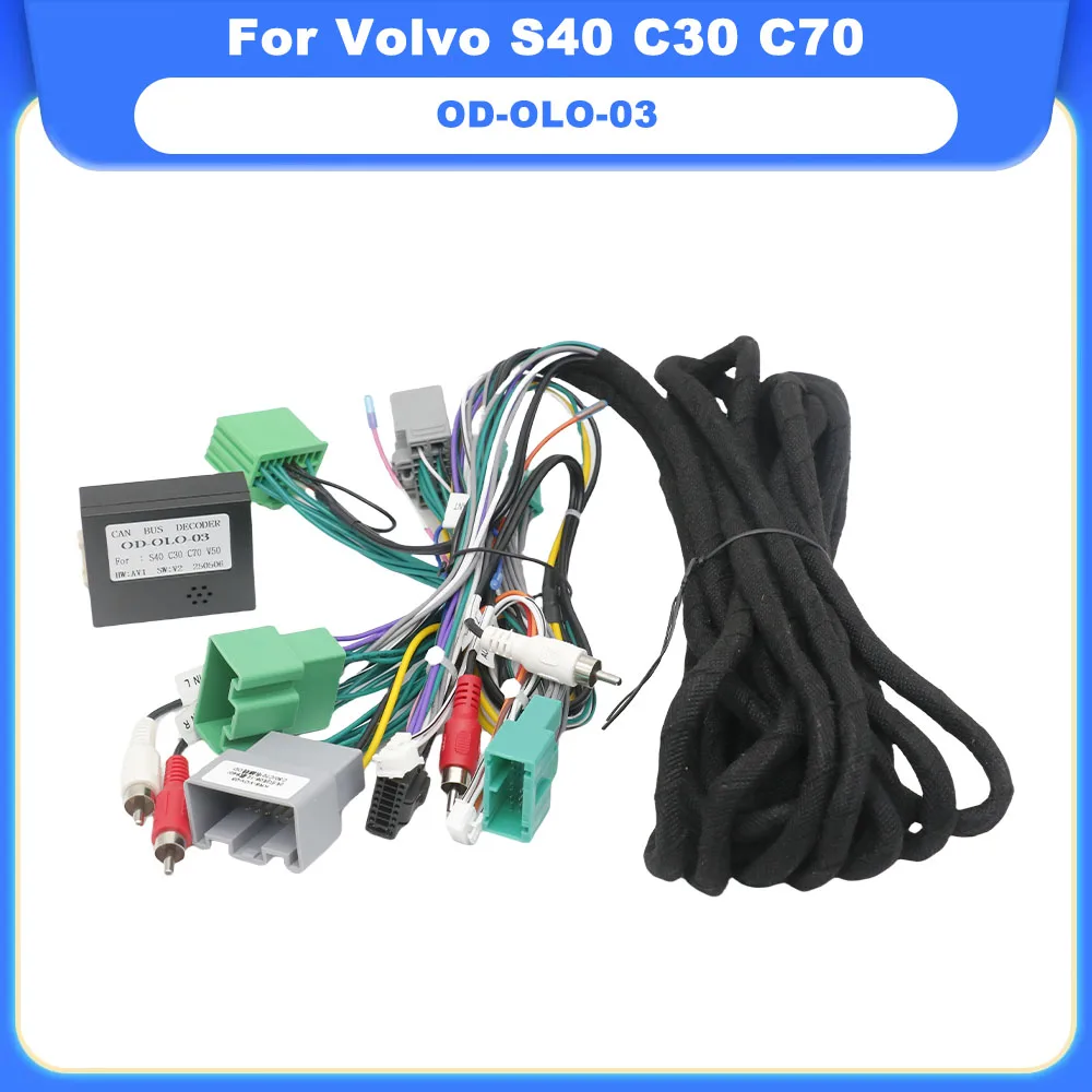

16-контактный жгут проводов для Volvo S40 C30 C70 OD-OLO-03, кабель питания, декодер коробки Canbus