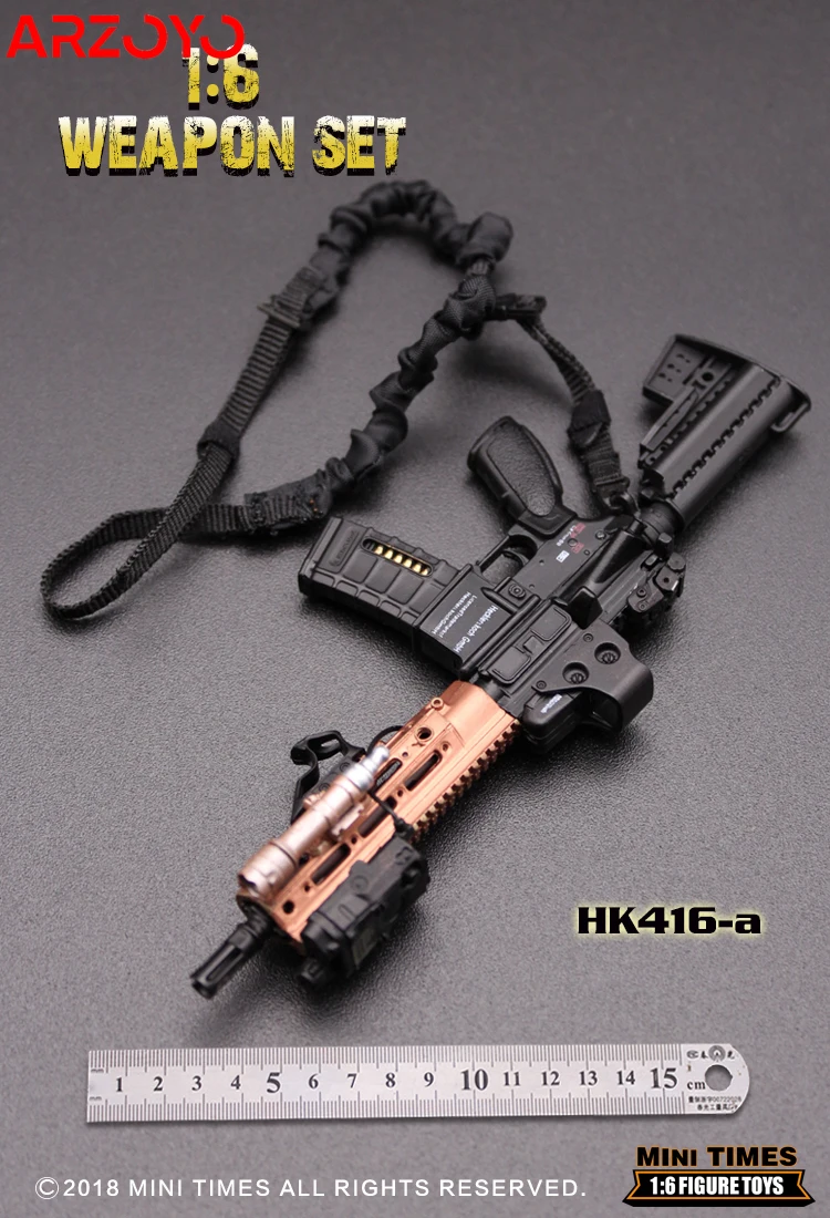 HiPlay Accessorio Per Action Figure 1/6 – Modello Di Pistola In Miniatura HK416C Per Collezionisti (12 Pollici)