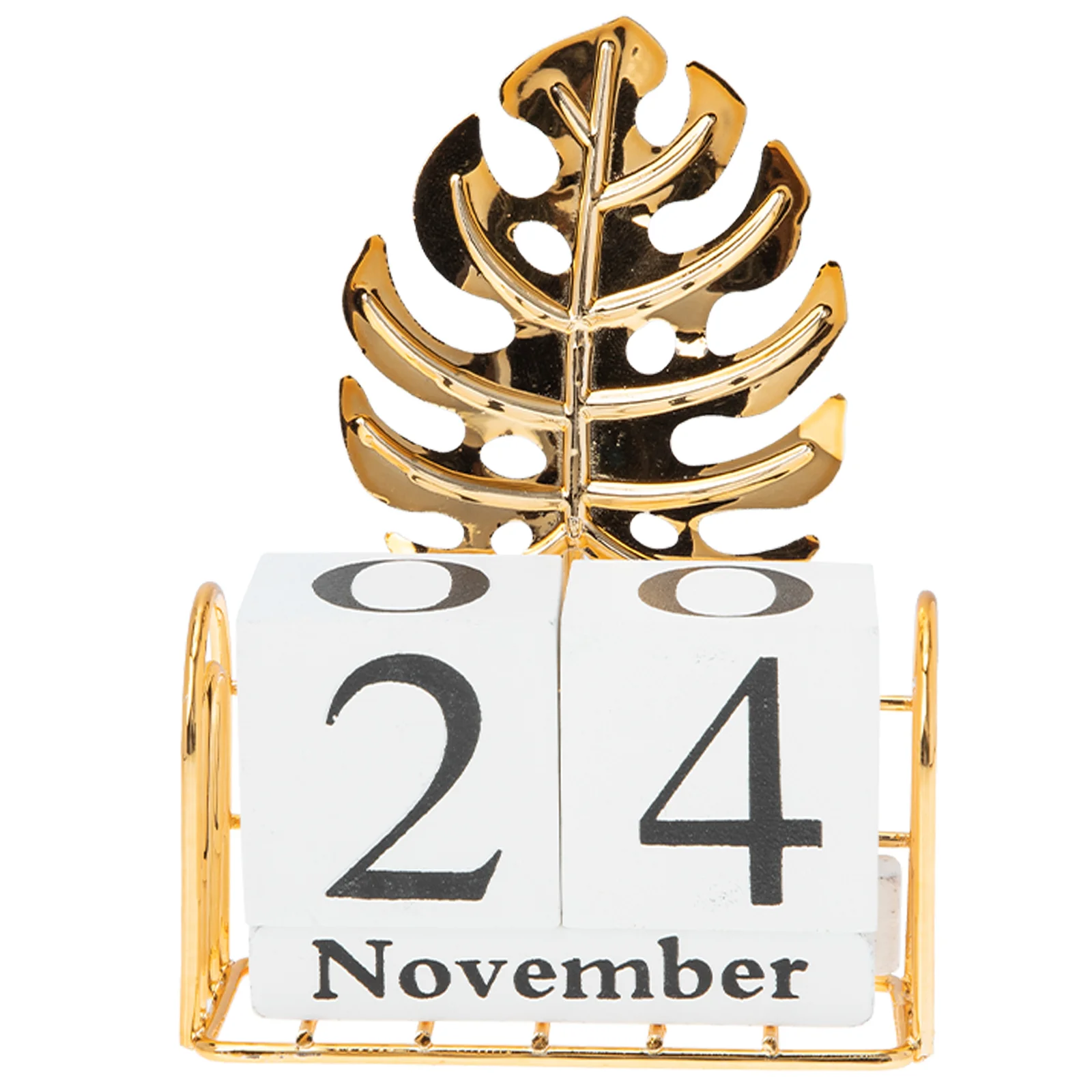 Square Calendar Decoration Office Pantry Organizers and Storage Wooden Turtle Leaf