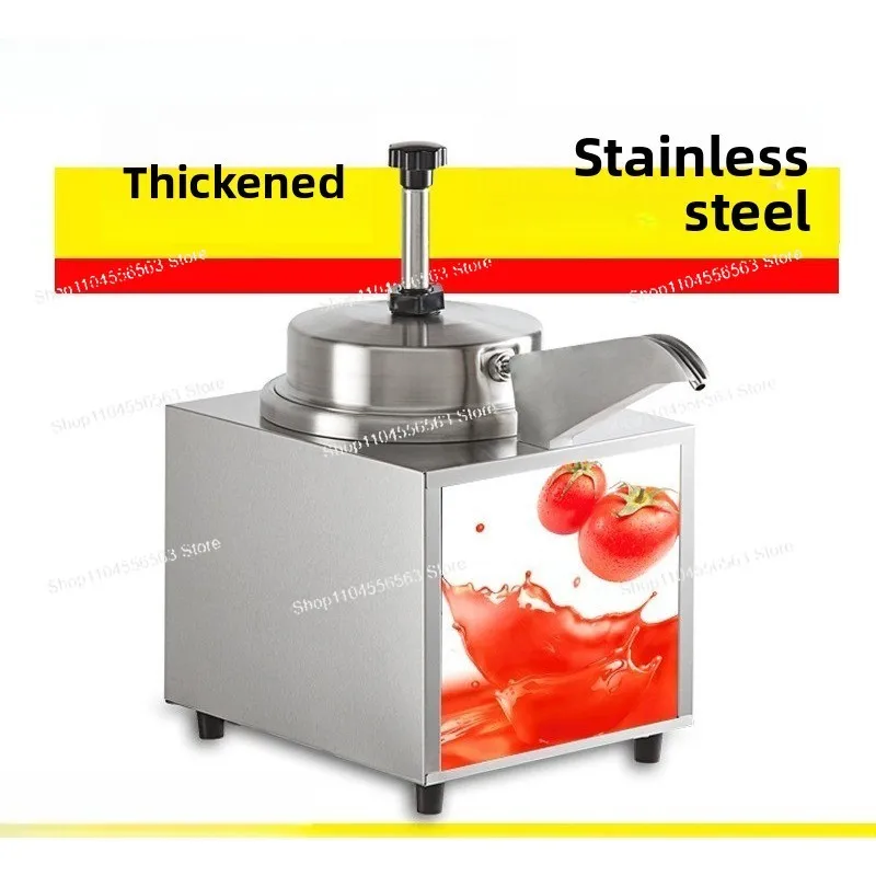 Manual Pressure Quantitative Sauce Dispenser – German-Made Stainless Steel Insulated Warmer for Commercial Use