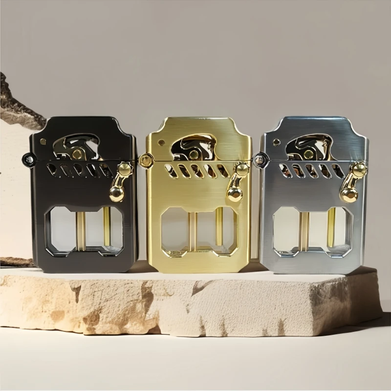 

ZORRO Mechanical Transparent Fuel Tank Mechanical Jet Open Flame Lighter Metal High-end Men's Gift Cigarette Accessories