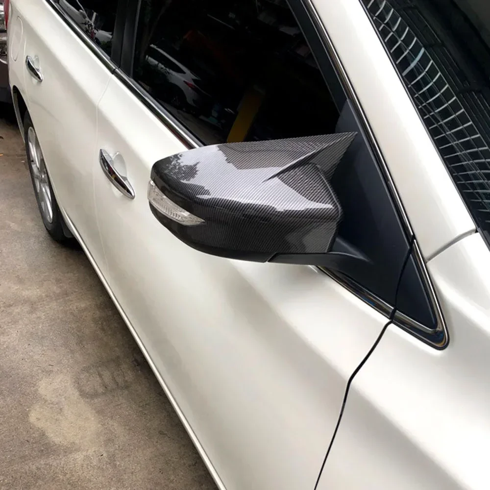 لنيسان ألتيما 2013-2018 سنترا/سيلفي 2016-2019 غطاء مرآة الرؤية الخلفية غطاء مرآة جانبية غطاء الجناح الخارجي الرؤية الخلفية تقليم #5